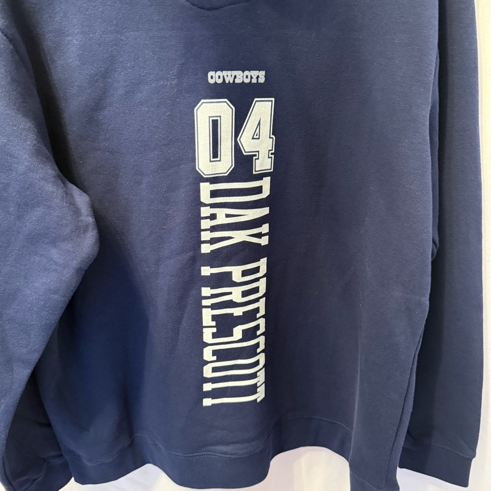 NFL Dallas Cowboys Dak Prescott Hoodie XL Fan Gear Football Pullover Fanatics - Picture 9 of 12